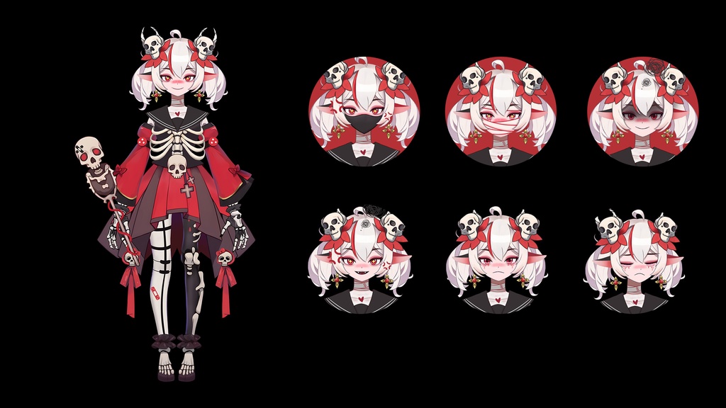 【live2d モデル】live2d模型恐怖风格小姐姐 诡异风格