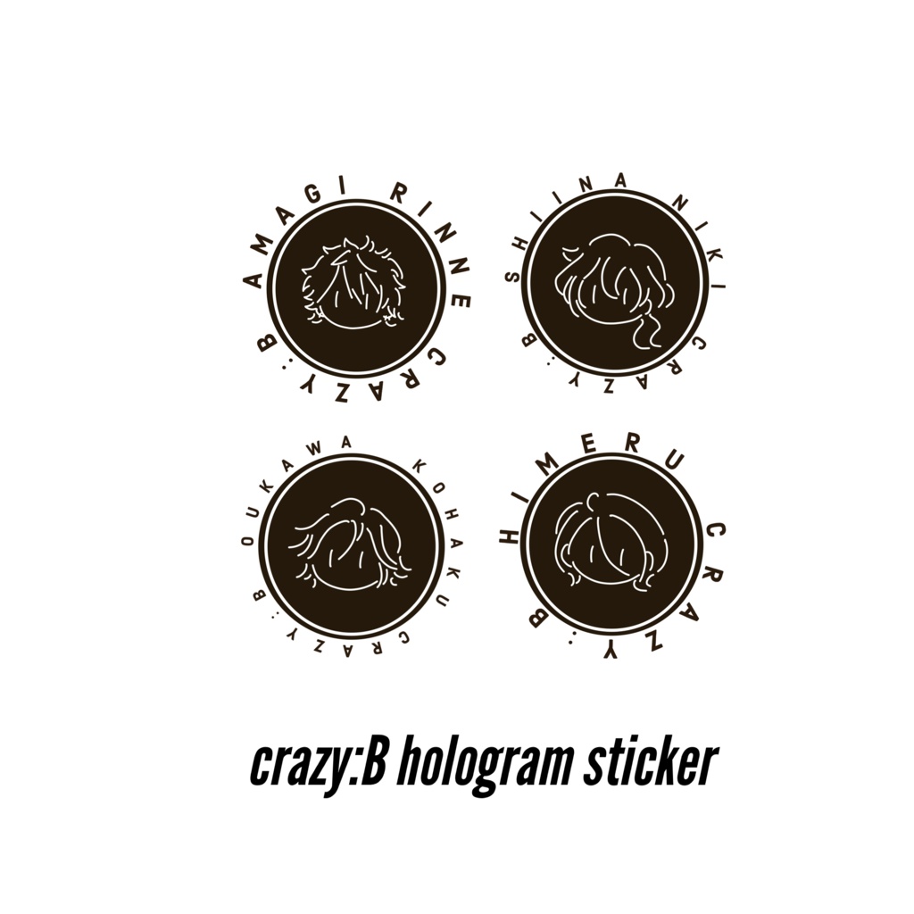 crazy:B hologram sticker