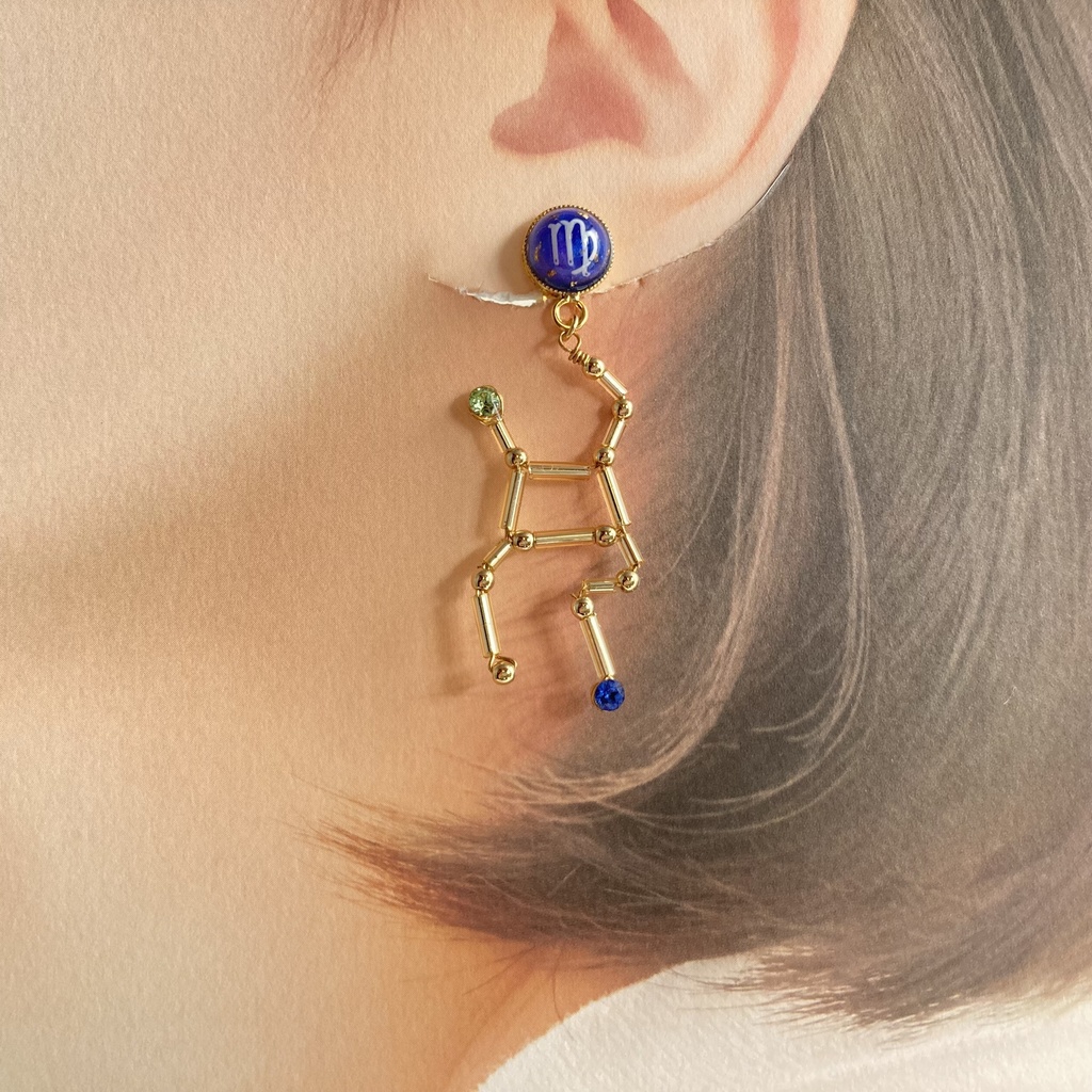 星降る夜の乙女座イヤリング