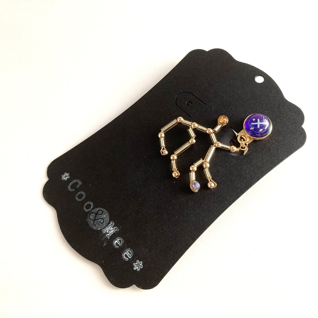 星降る夜の射手座イヤリング