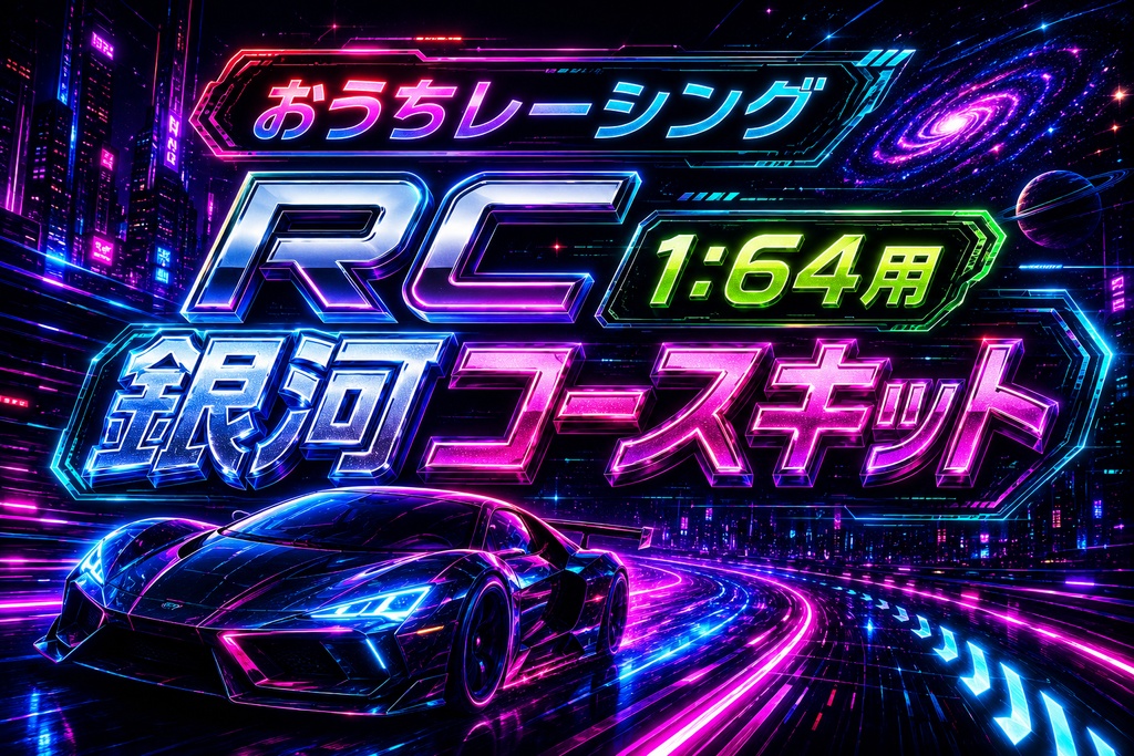 おうちレーシング 銀河コースキット(1:64ラジコン用の簡易コースキット)