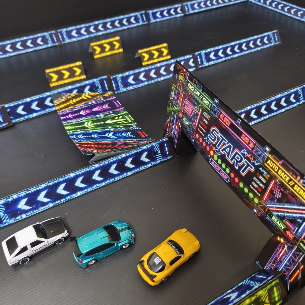 おうちレーシング 銀河コースキットDX(1:64ラジコン用の簡易コースキット)