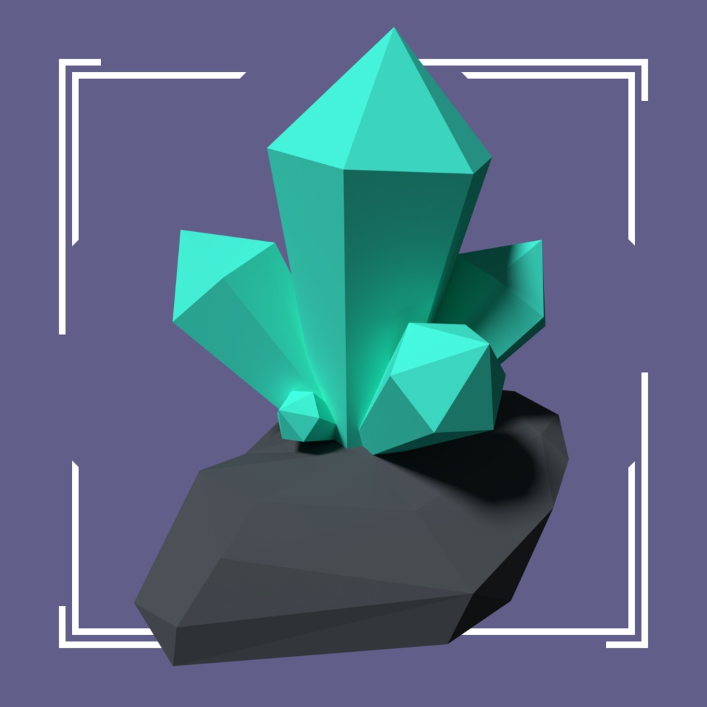 【ローポリ】クリスタル3Dモデル