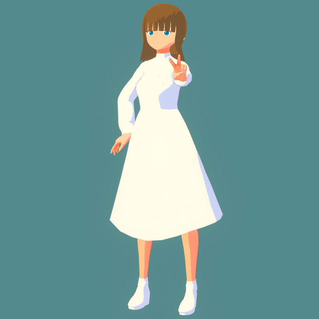 【VRoid Studio改変用アバター】Hemisphyr(セルルック・キャラクター)