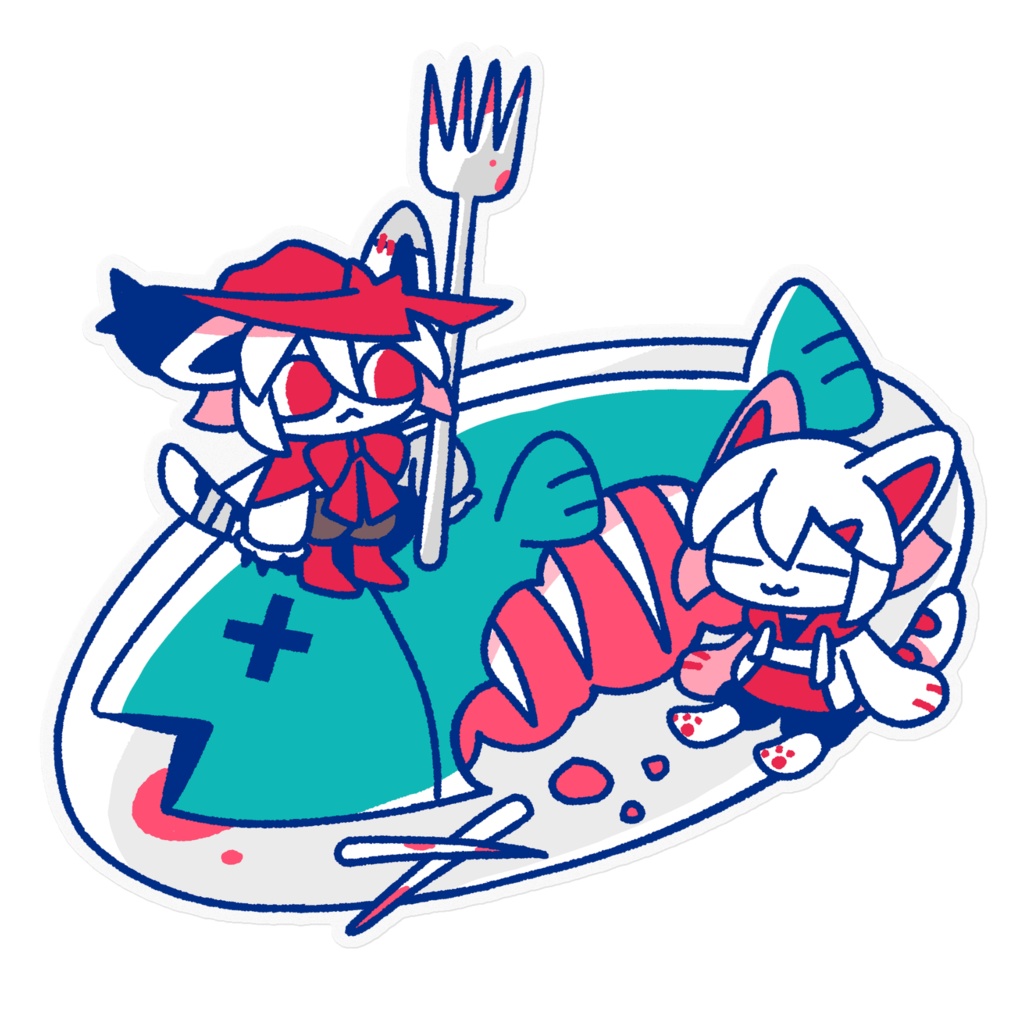 mogmog/にわねこステッカー