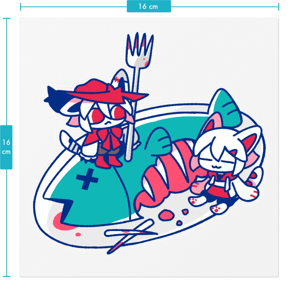 mogmog/にわねこステッカー