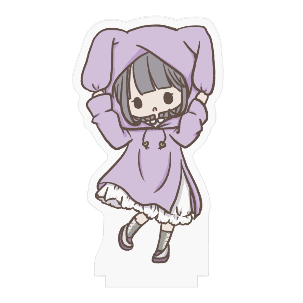 うさぎパーカーの女の子