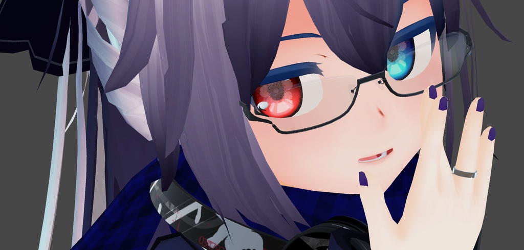 VRChat向け メガネ【Slim Wing】