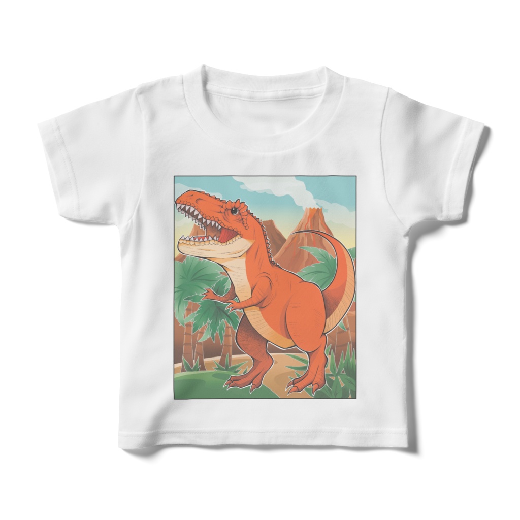 ティラノサウルスTシャツ　背景あり