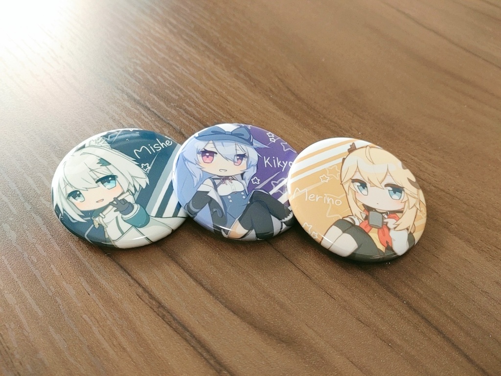 【PONDEROnium Sisters】桔梗ちゃん缶バッジ&シールセット