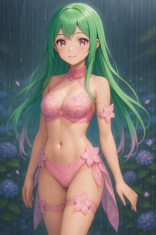 紫陽花の少女2(ピンク)