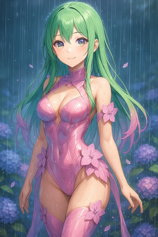 紫陽花の少女2(ピンク)