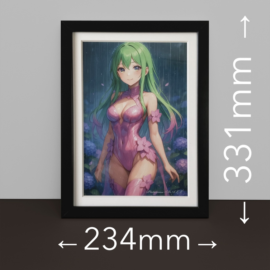 紅紫の妖精|額装イラスト・幻想アート(AI作品)