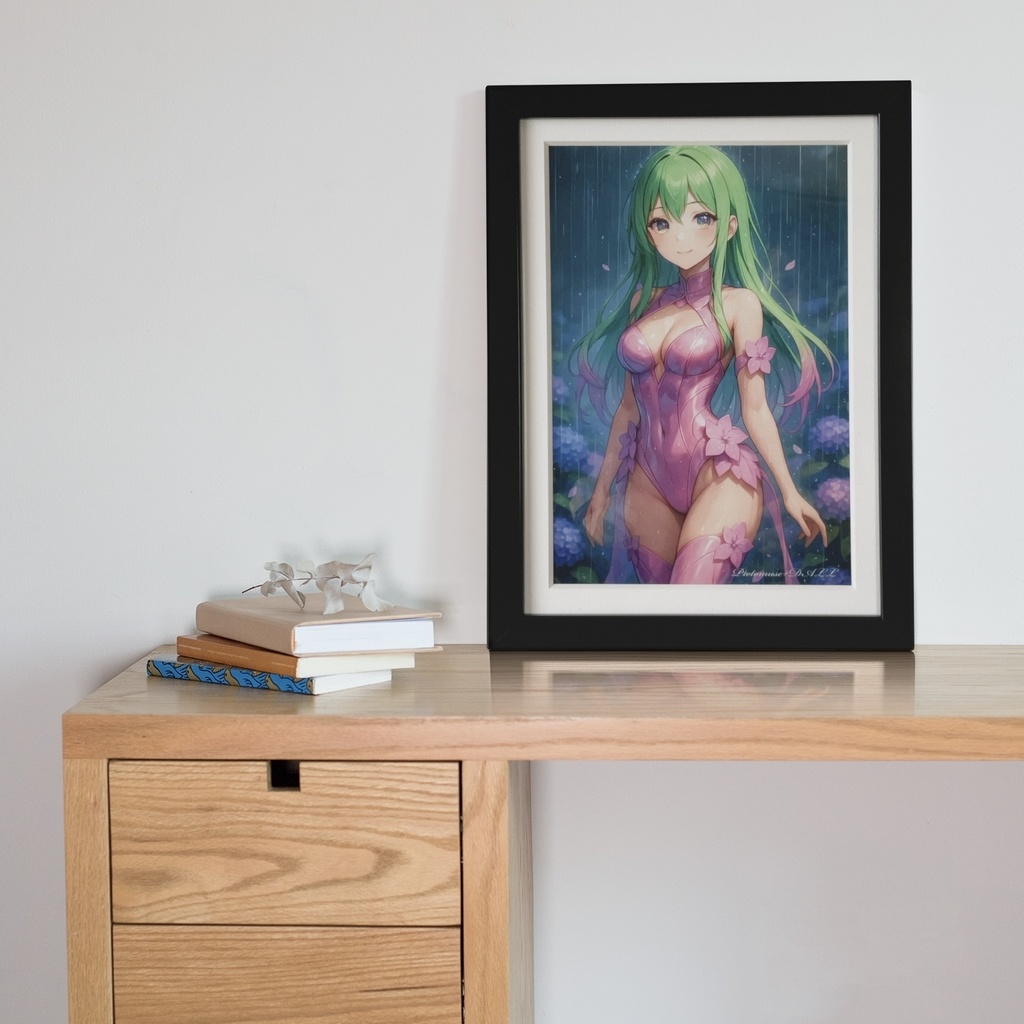 紅紫の妖精|額装イラスト・幻想アート(AI作品)