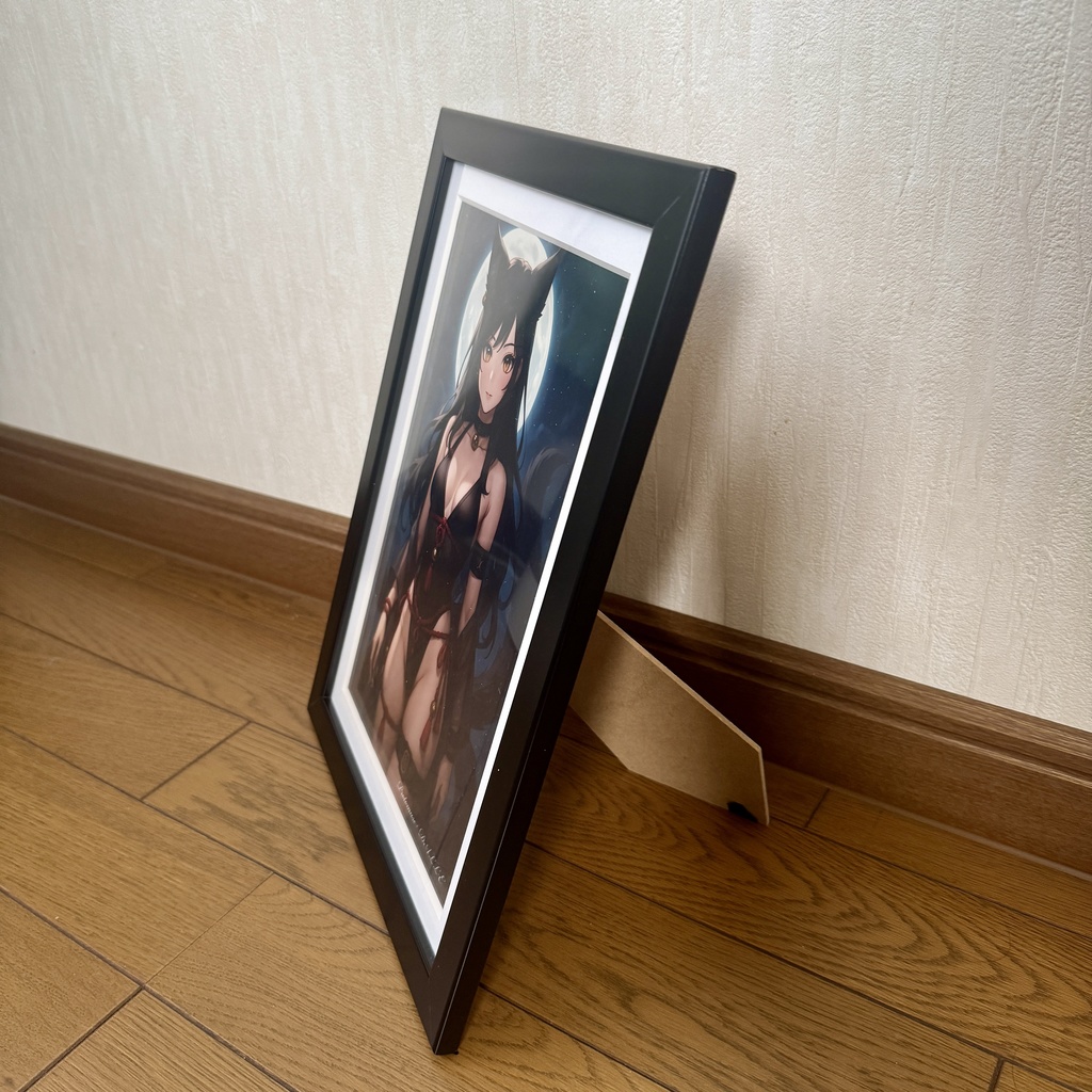 月夜ノ猫又(つきよのねこまた) |額装イラスト・幻想アート(AI作品)