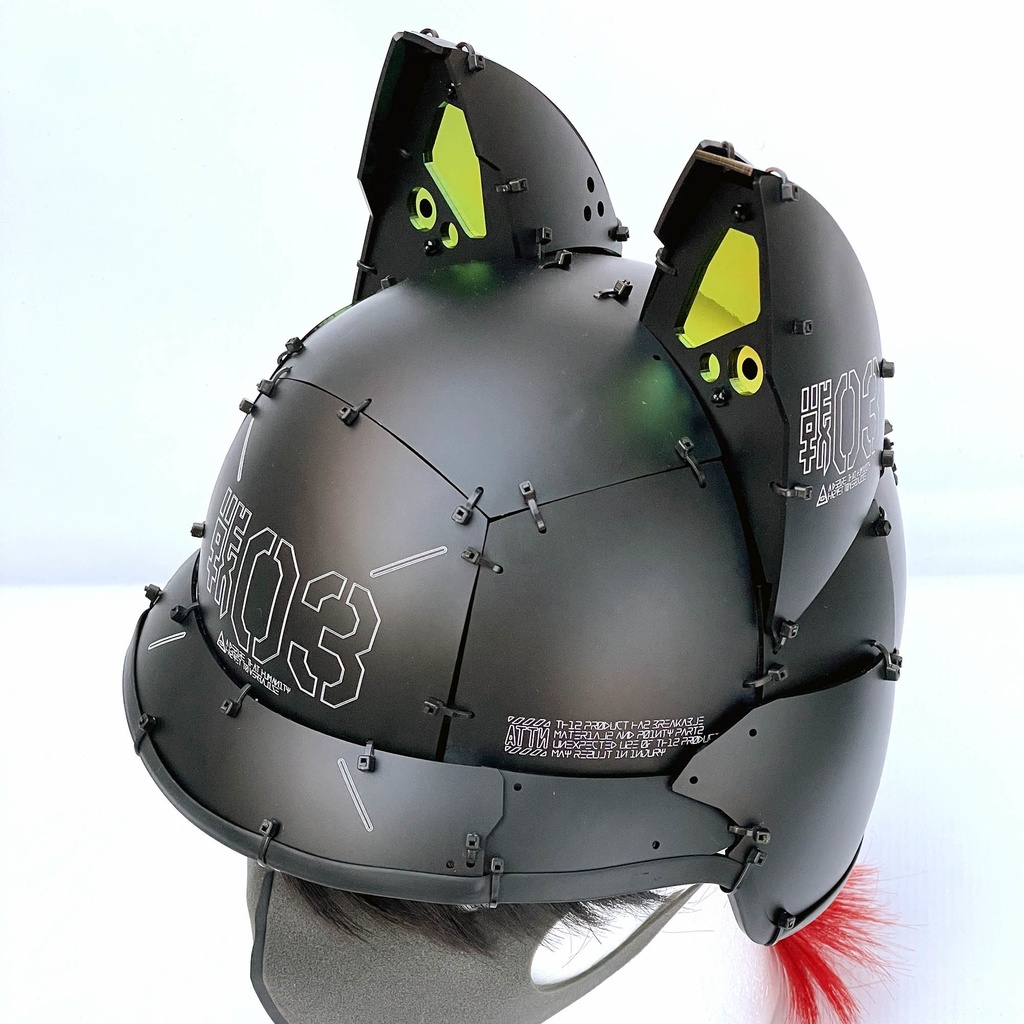 ネコミミ搭載式ヘルメット