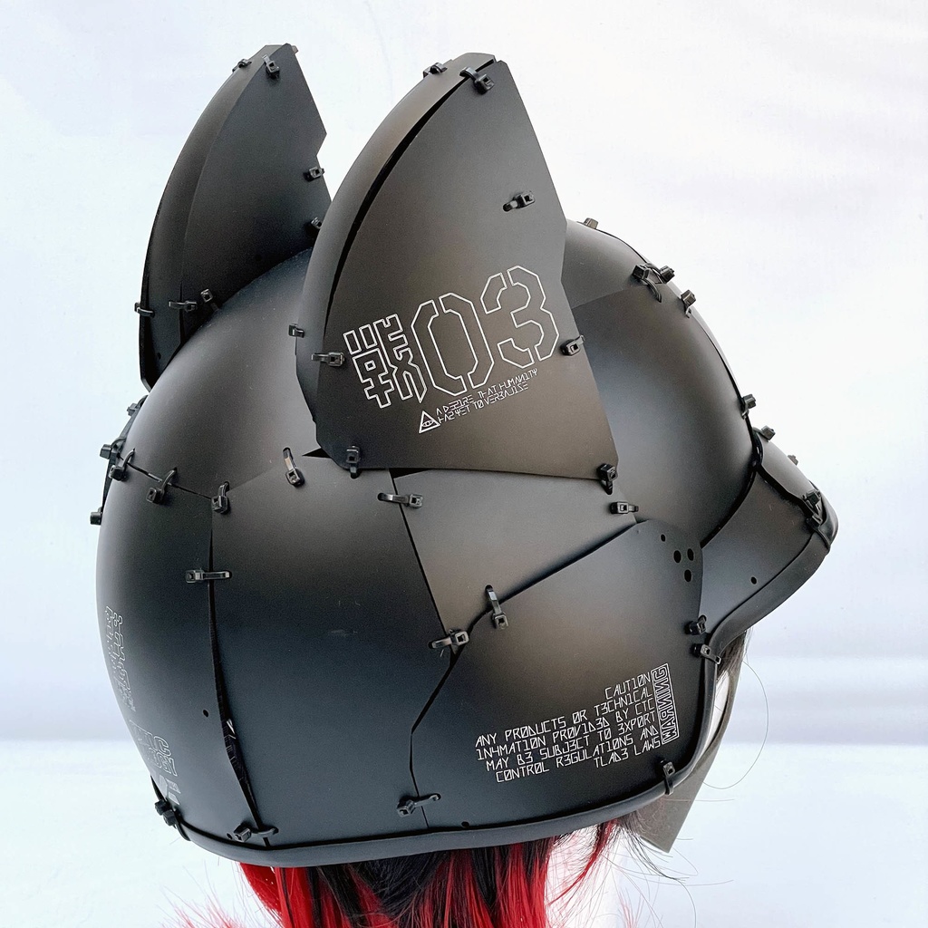 ネコミミ搭載式ヘルメット