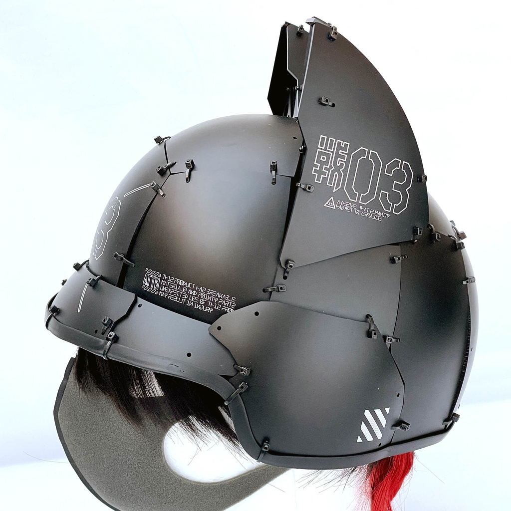 ネコミミ搭載式ヘルメット