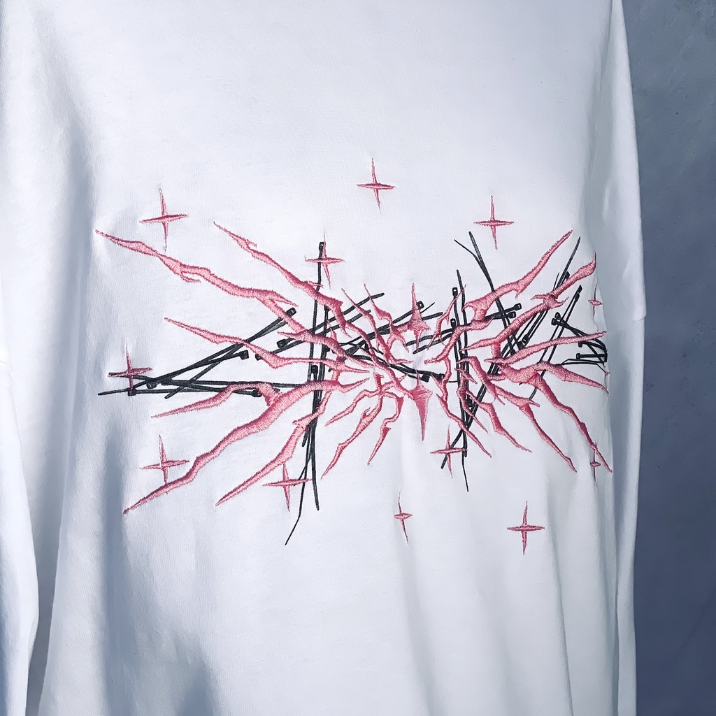 "生産性"刺繍ロングスリーブTシャツ 山内鉄コラボmodel