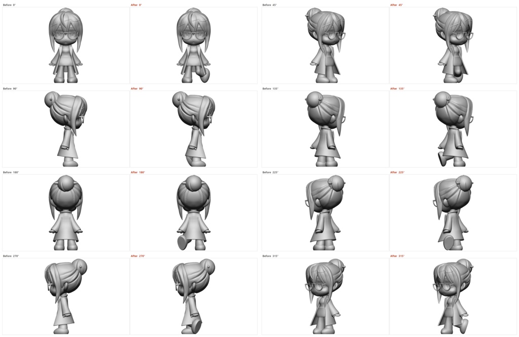 ZBrush用2モデル比較画像作成プラグイン ZCompareSheet