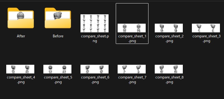ZBrush用2モデル比較画像作成プラグイン ZCompareSheet