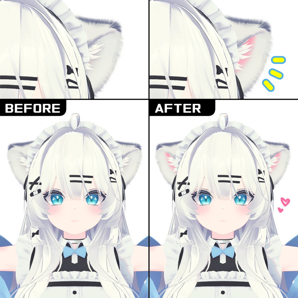 【無料】瑞希のケモミミをかわいく!ピンクにするテクスチャ【瑞希専用】