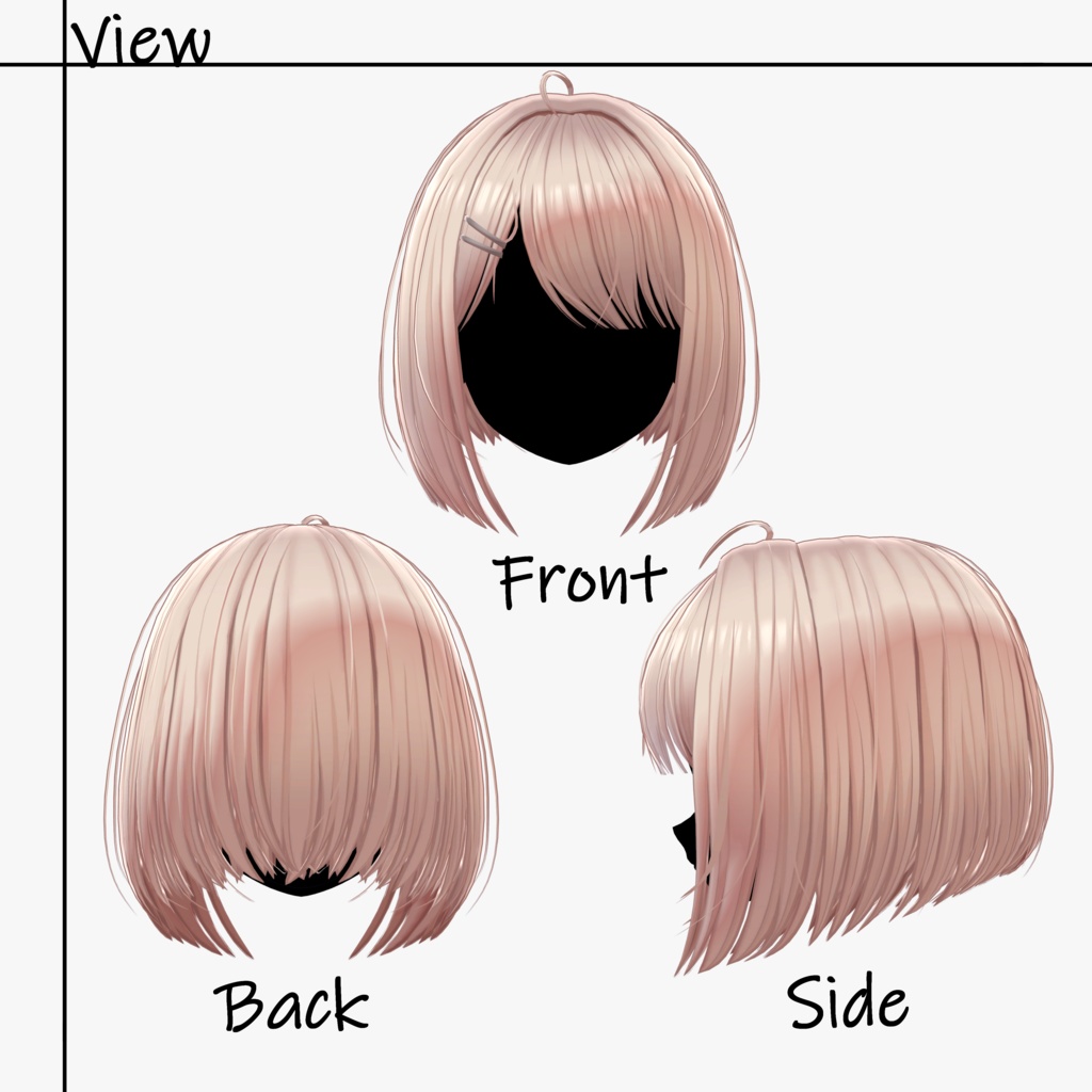 【13アバター対応】前下がりボブヘアー