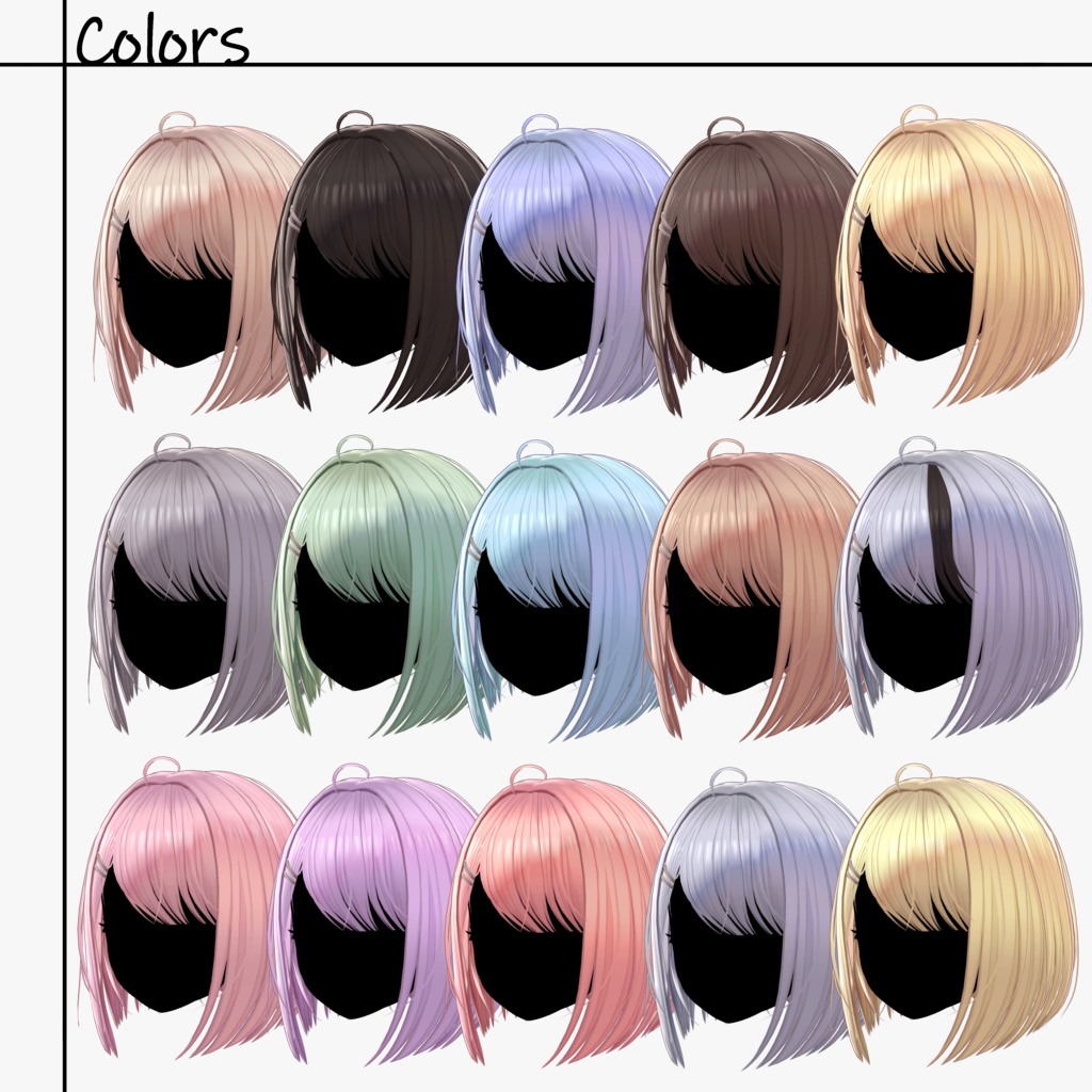 【13アバター対応】前下がりボブヘアー