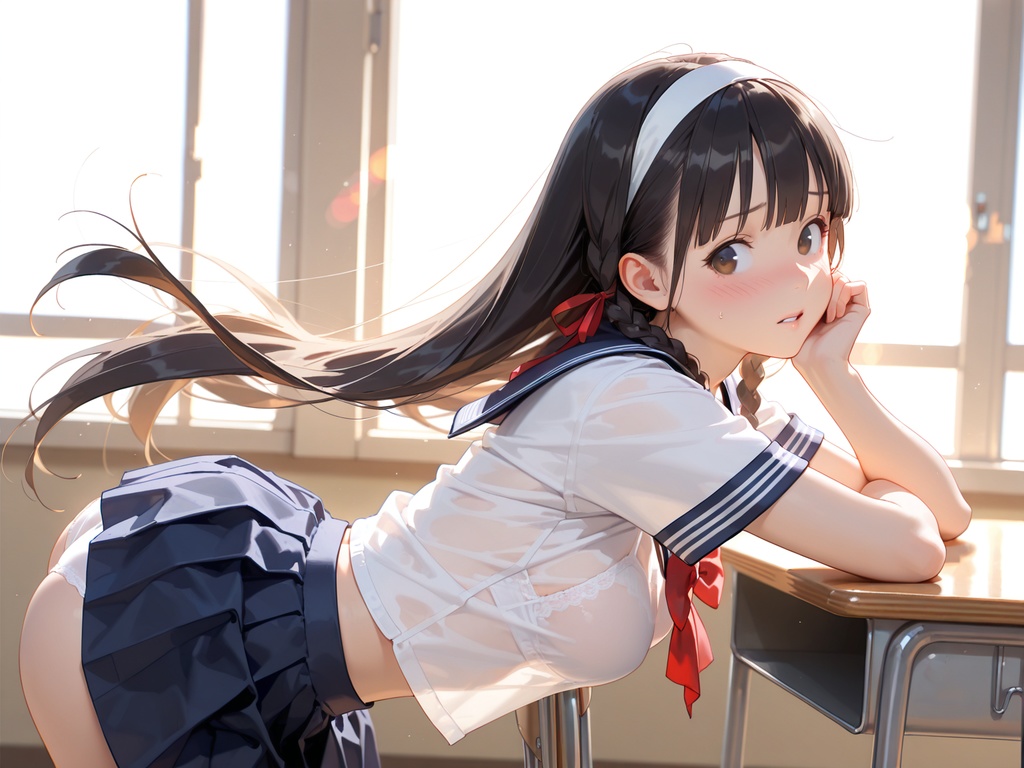 AIグラビア　 無防備ポーズ集　セーラー服