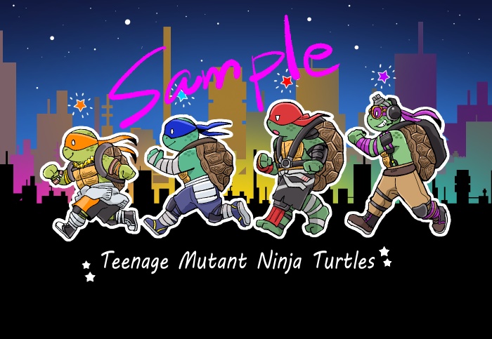  公開中 TMNT ミュータントニンジャタートルズ 2016年版新実写 ICステッカー