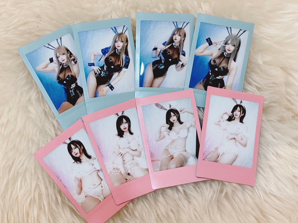 💙うさぎ♥️うさぎランダムチェキ＋ランダムブロマイドセット