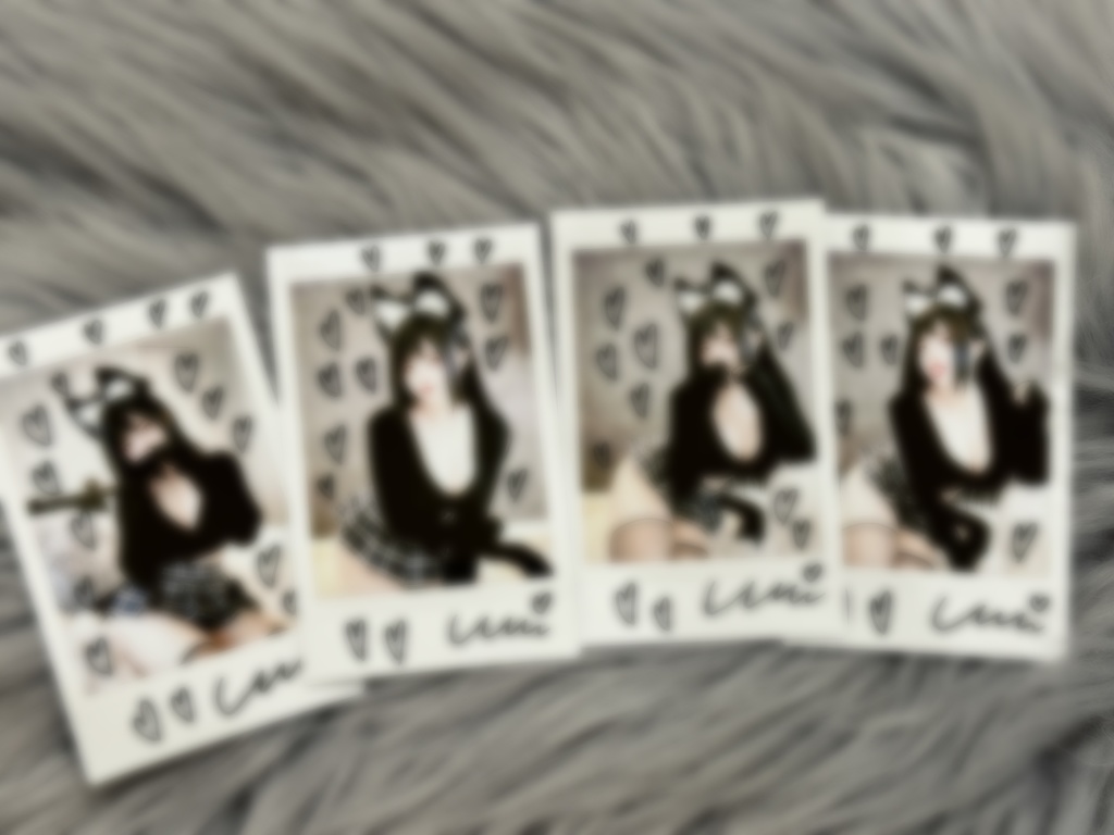 会長♥️黒ニットお姉さん🖤白猫🐈🤍3種類ランダムチェキ➕ランダムブロマイドセット