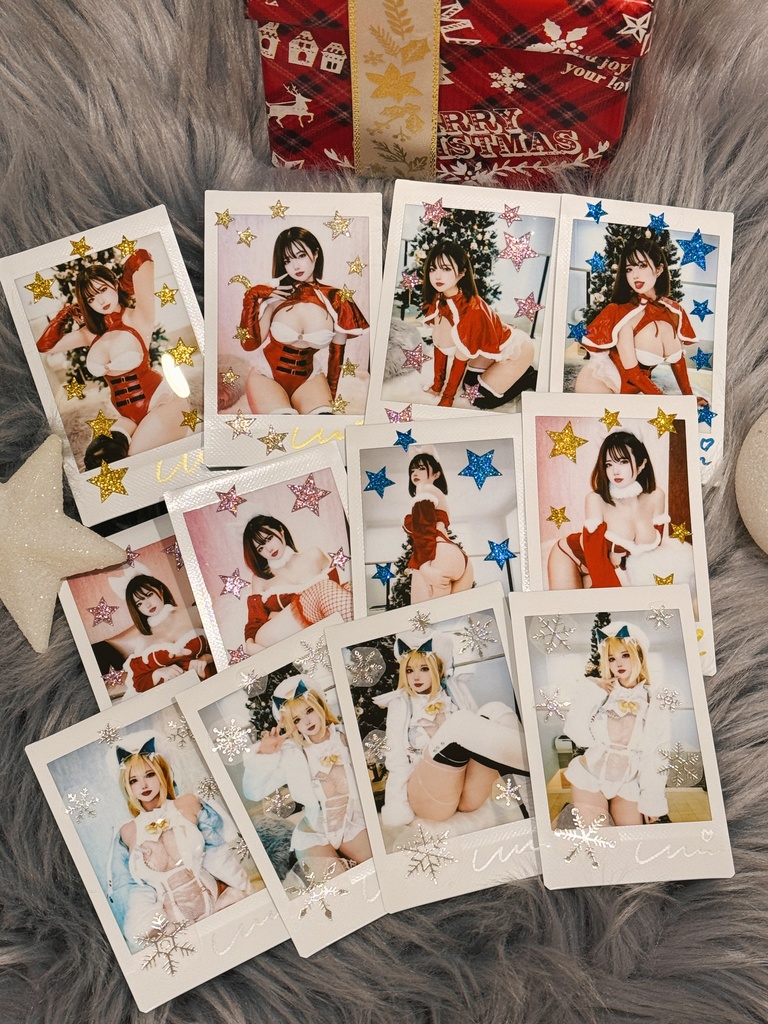 ハイレグサンタちゃん🎅キャットサンタ🐈クリスマスverルピー🎄3種類ランダムチェキ+ランダムブロマイドセット