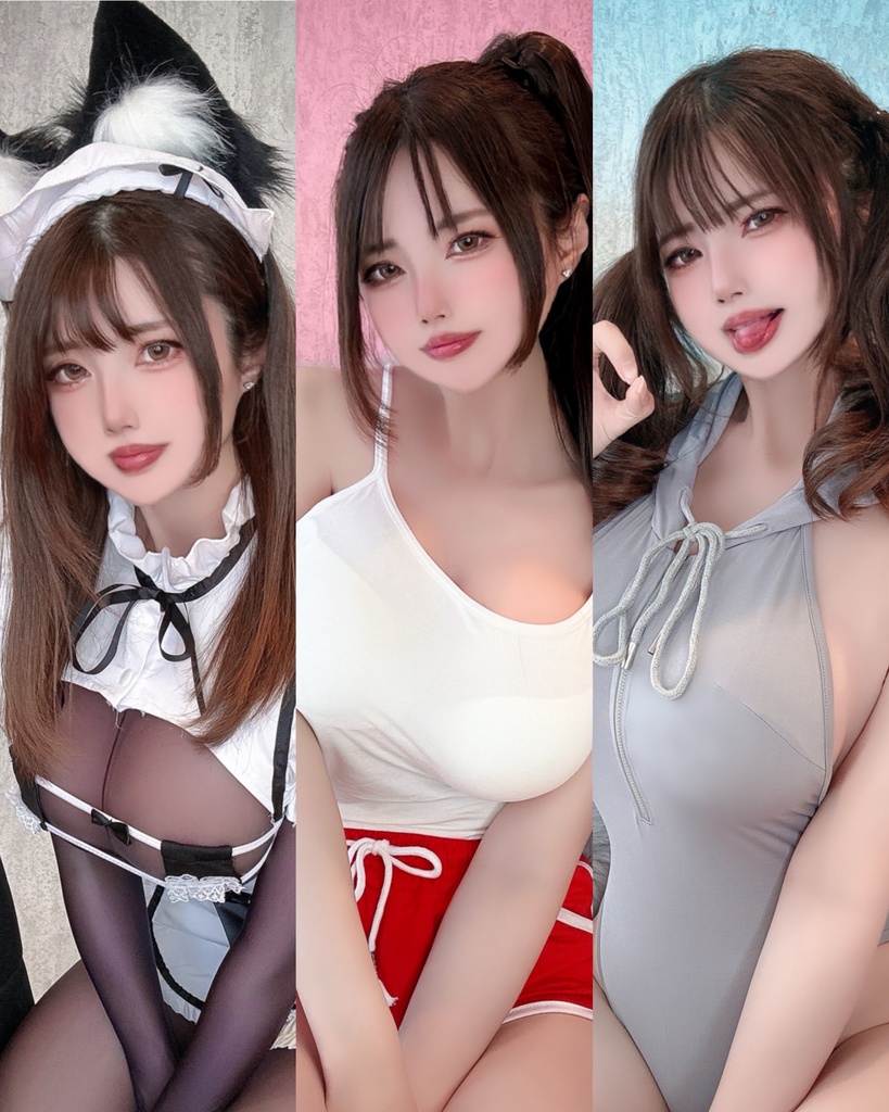スケ猫メイド🐈‍⬛競泳パーカーちゃん🩵不知火舞(部屋着ver)🔥ランダムチェキ➕ランダムブロマイドセット