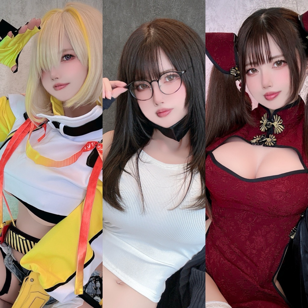 NIKKEエレグ⚡️💥猫チャイナ🐈⬛♥️黒マスクちゃん🖤😷ランダムチェキ➕ランダムブロマイドセット
