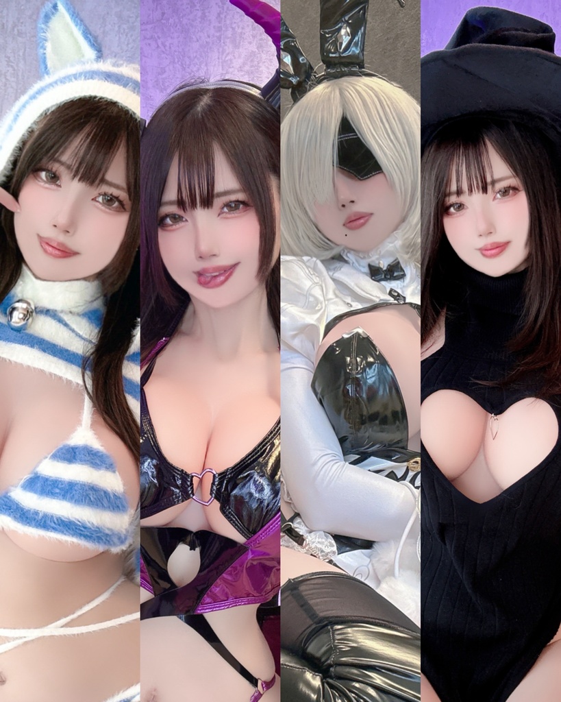 2Bバニー👯‍♀️🖤化け猫パジャマ🐈💙ブラックウィッチ🧙🏻‍♀️🖤ランダムチェキ➕ランダムブロマイドセット