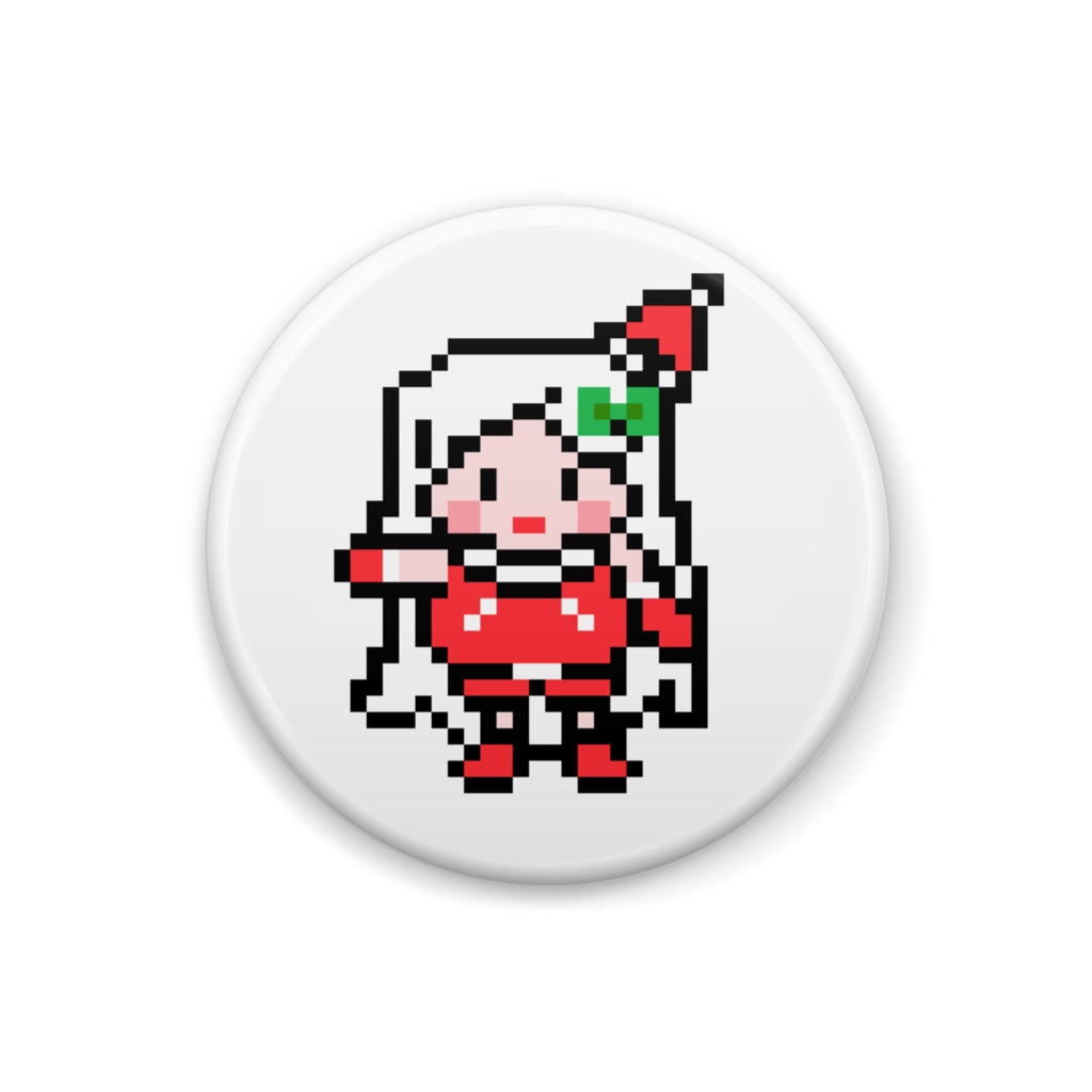 ドット絵イヴ・サンタクロース缶バッジ