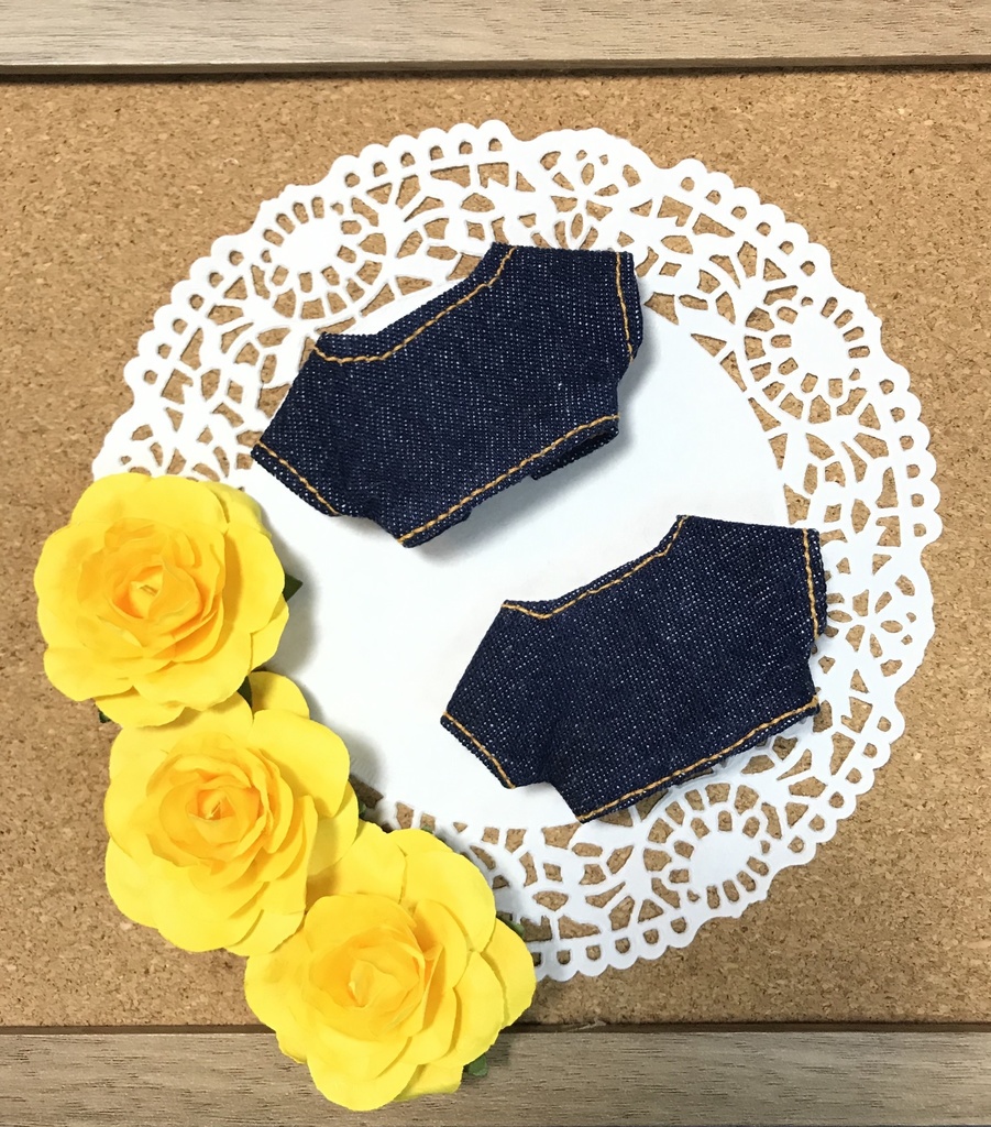 10cmぬいサイズ:シンプルデニムジャケット