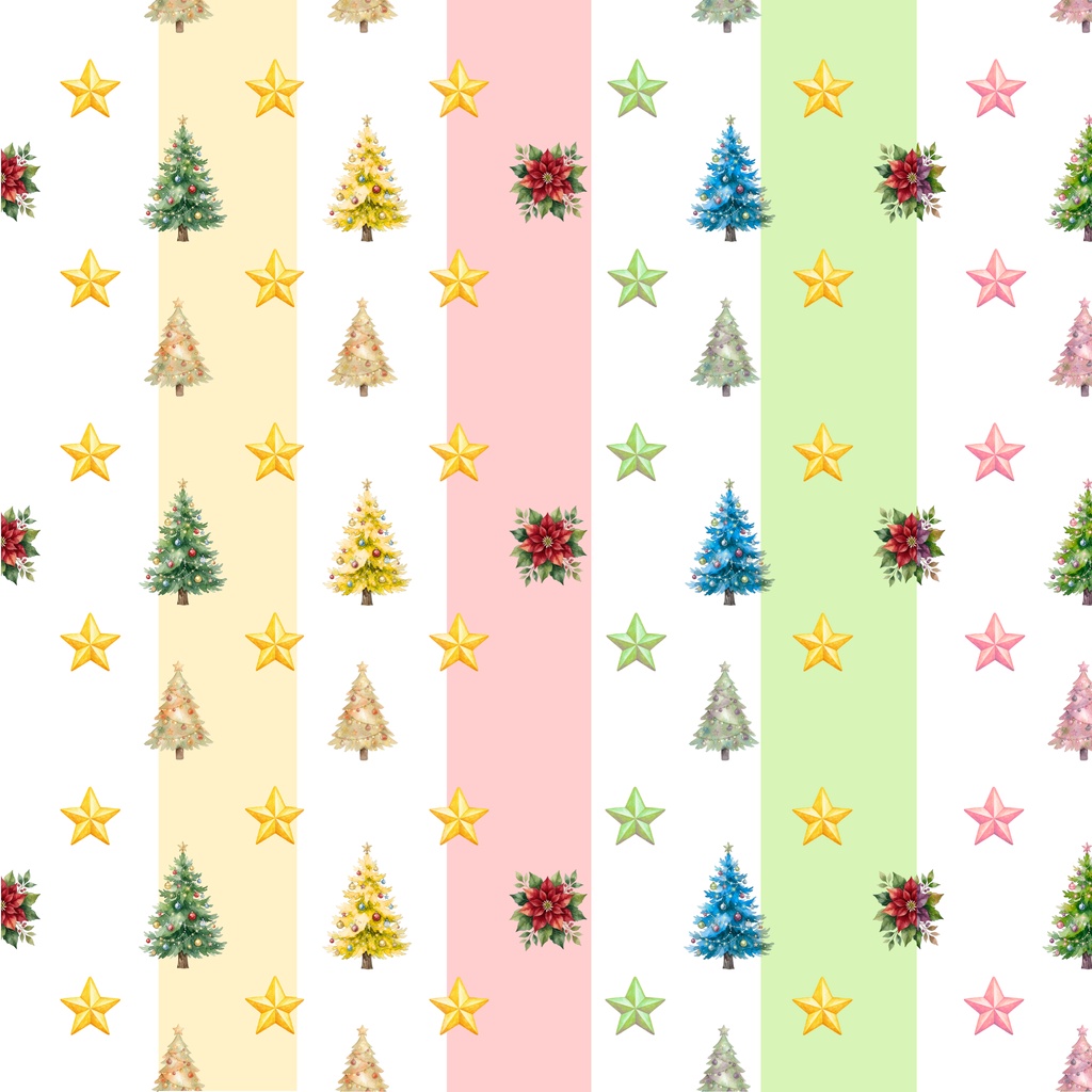 デジタルペーパー　クリスマス７色