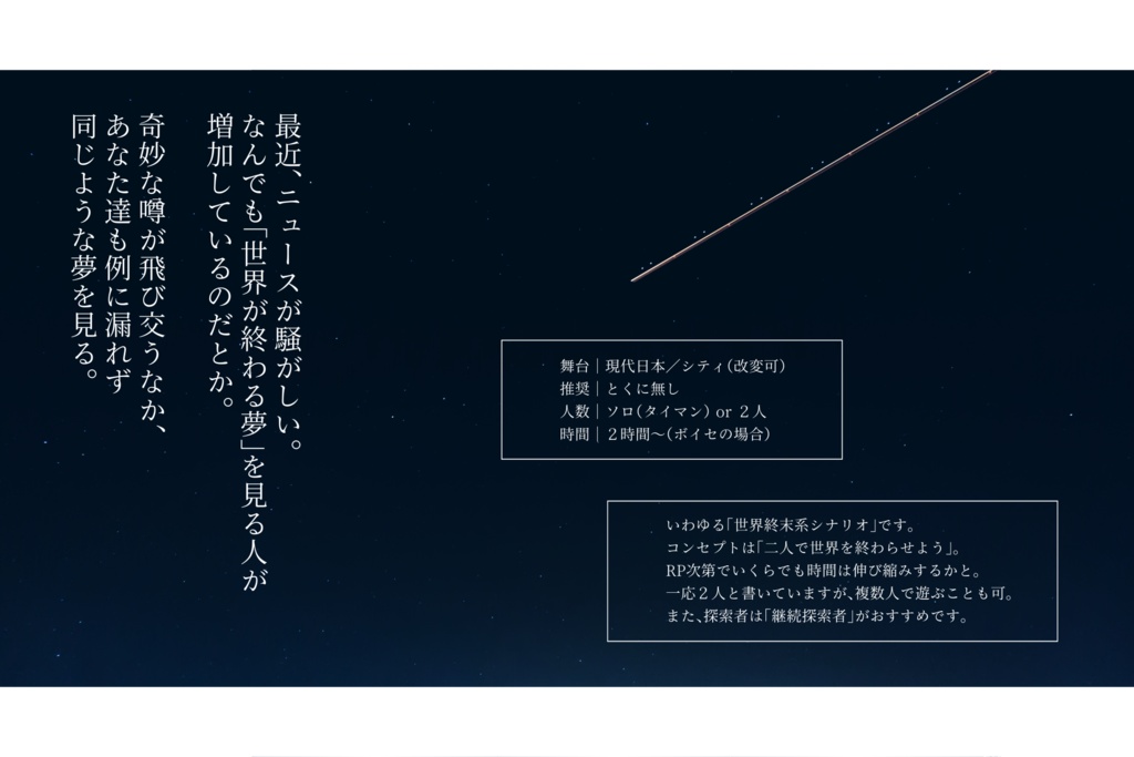 CoCシナリオ「in This World.」