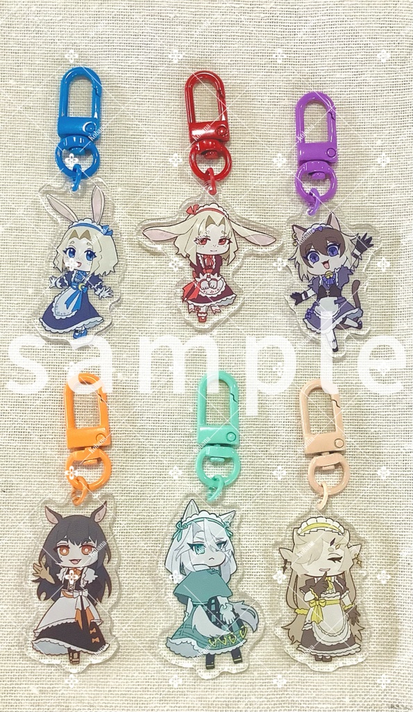 アクリルキーホルダー(ケモ耳メイド)