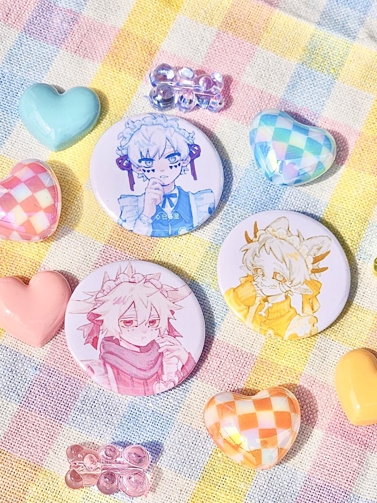 【Fluffy boys】缶バッジ