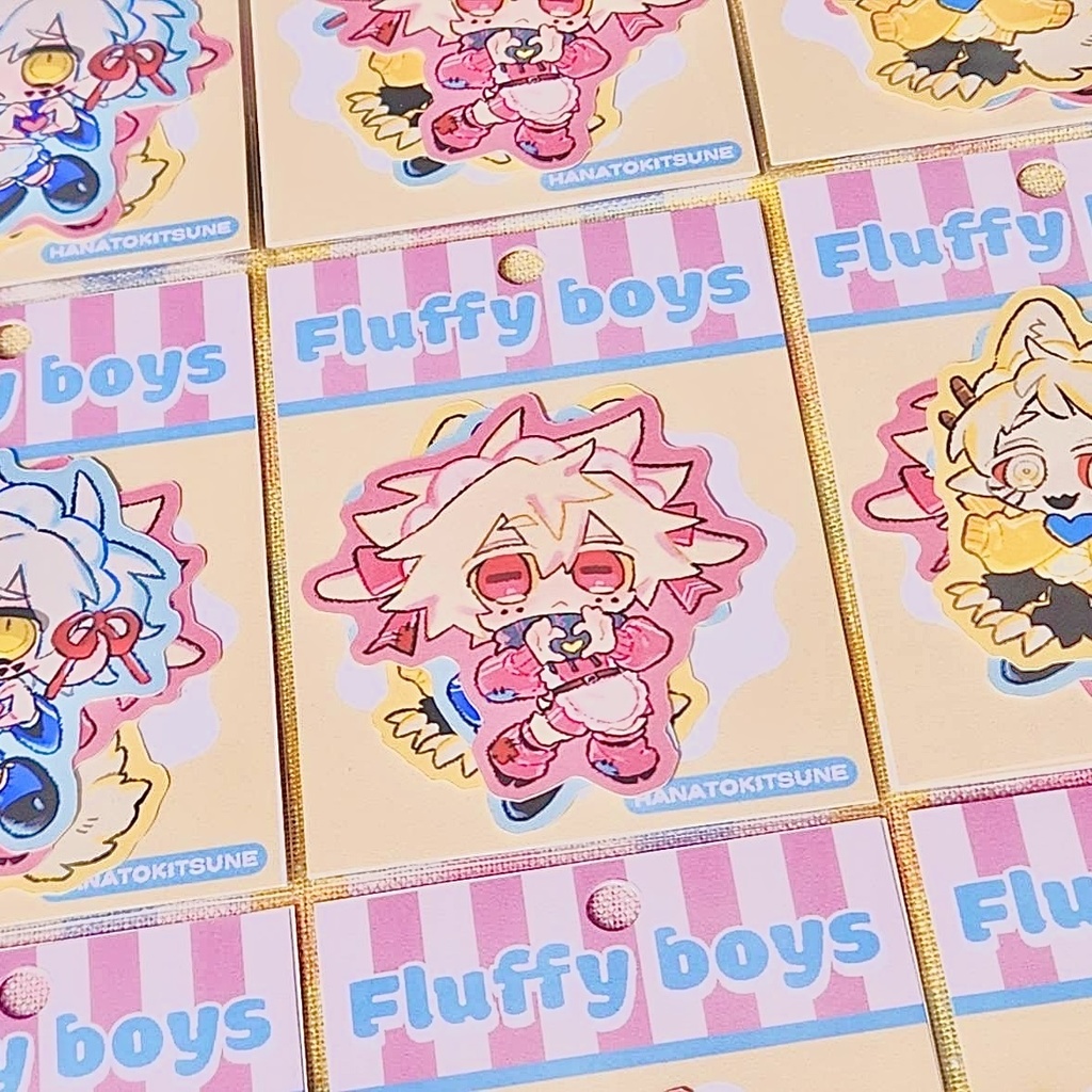 【Fluffy boys】ステッカー（3枚入り）