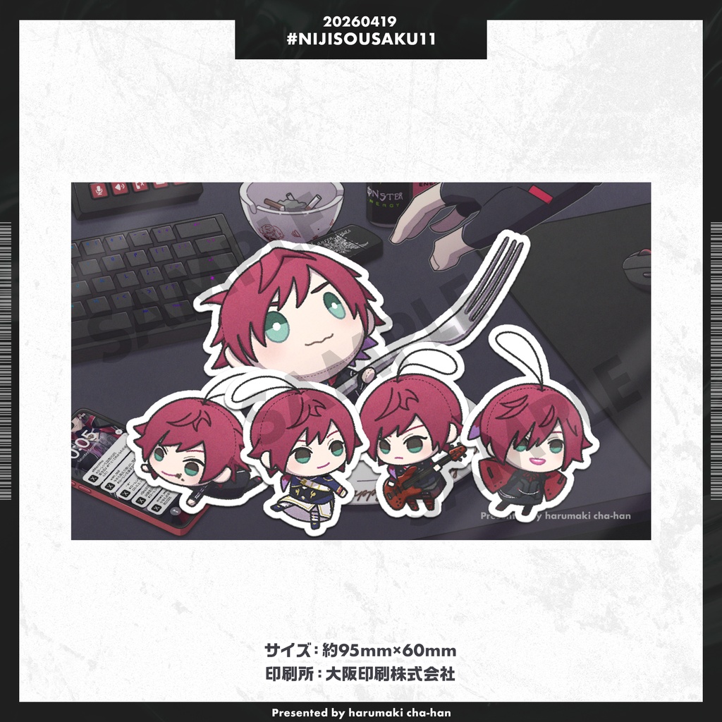 【非公式】ろれぱぺぬい フレークシールセット