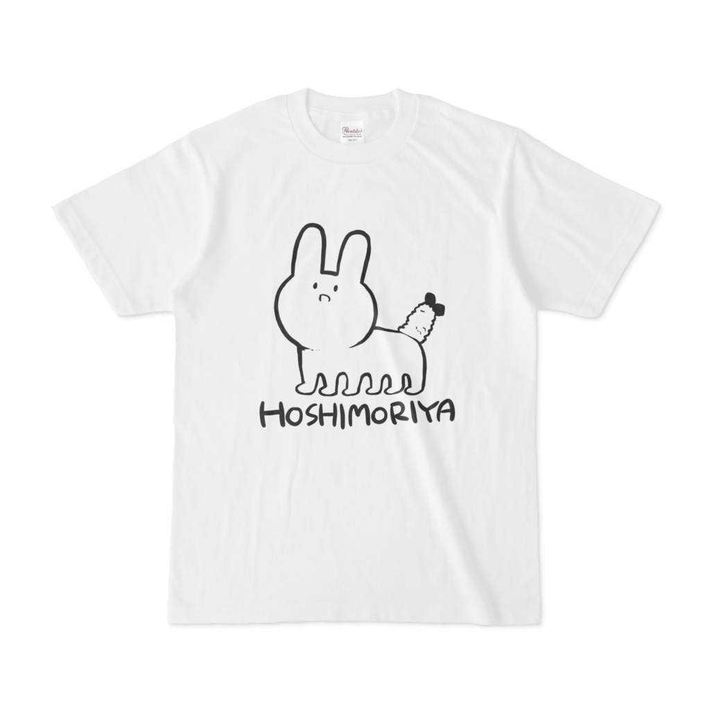 多足うさぎのTシャツ～えび・白～