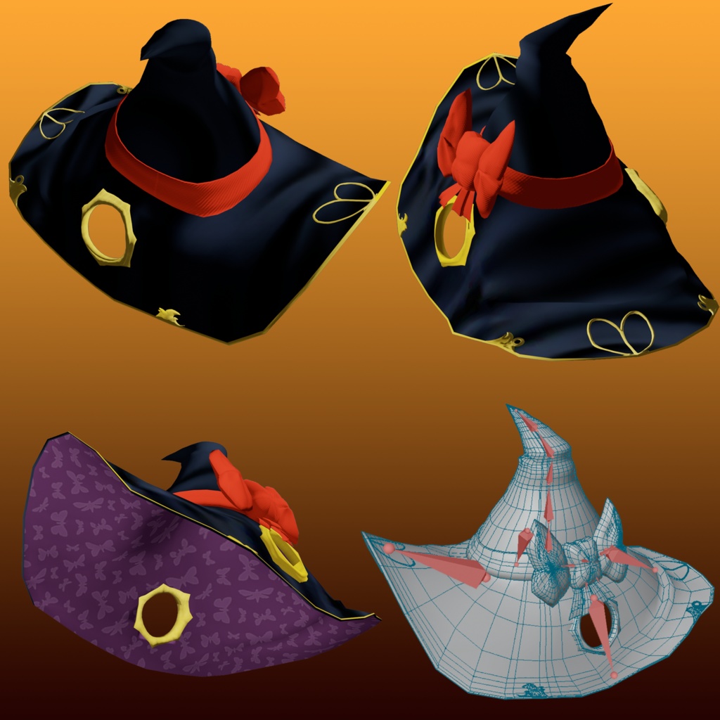 【VRChat】Flutterby Witch's Hat