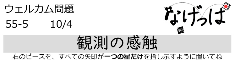 #ニチョ謎 ウェル問55-5「観測の感触」