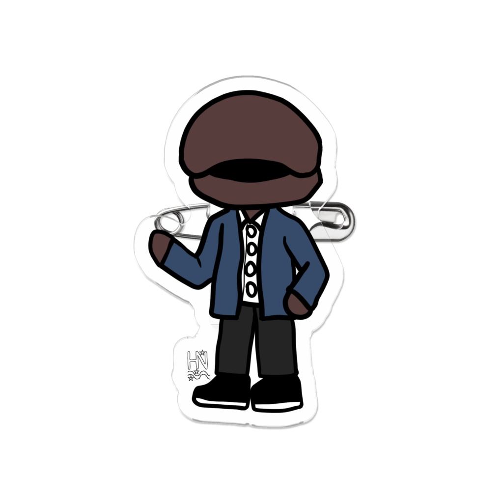 ビーン君アクリルバッジ