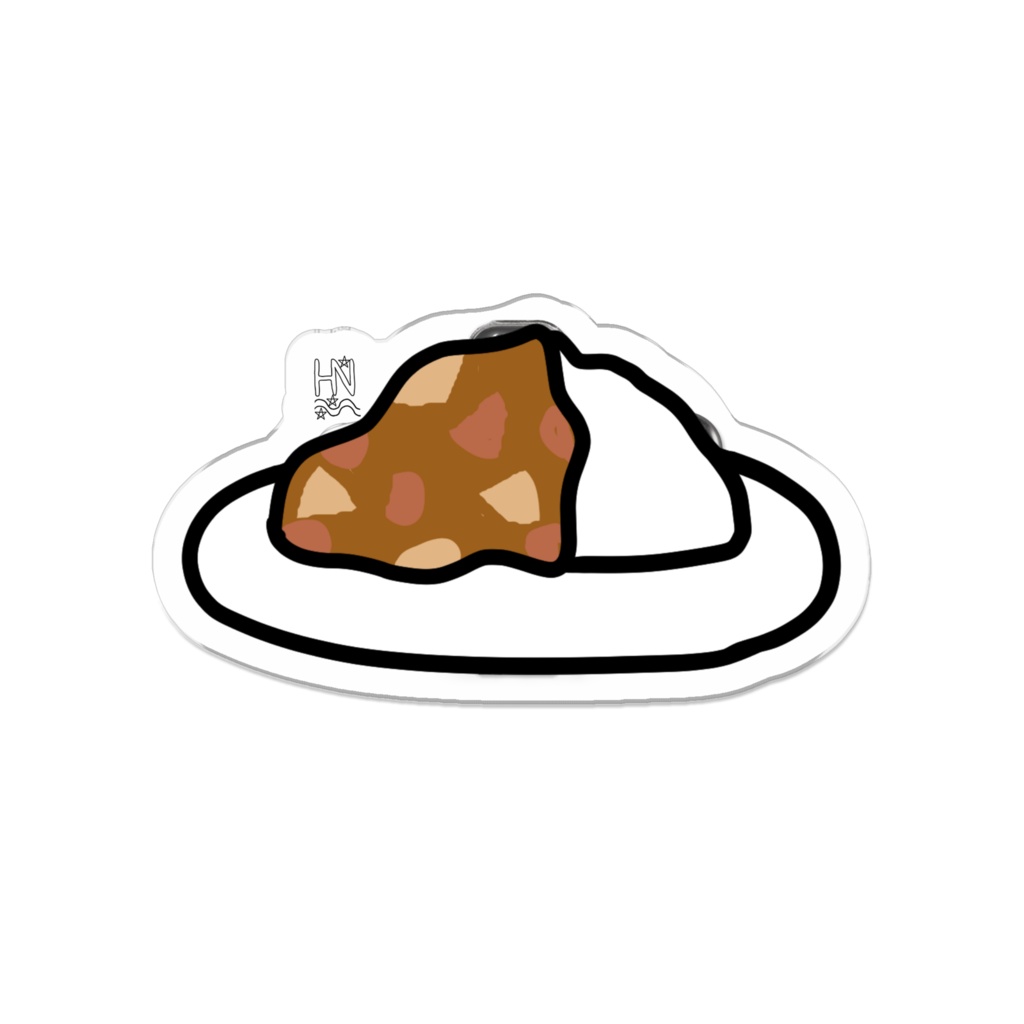 カレーライスアクリルバッジ