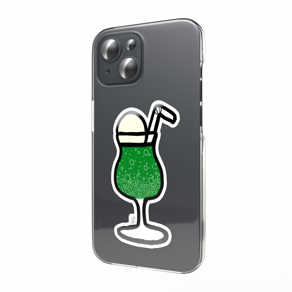 クリームソーダスマホステッカー